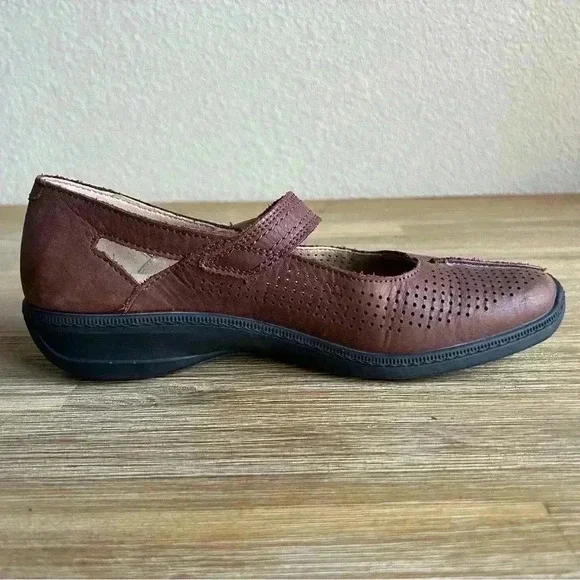 Hotter Mary Jane Shoes Brown Womens 8.5 Leather Comfort Classic Sophisticated - Picture 4 of 15